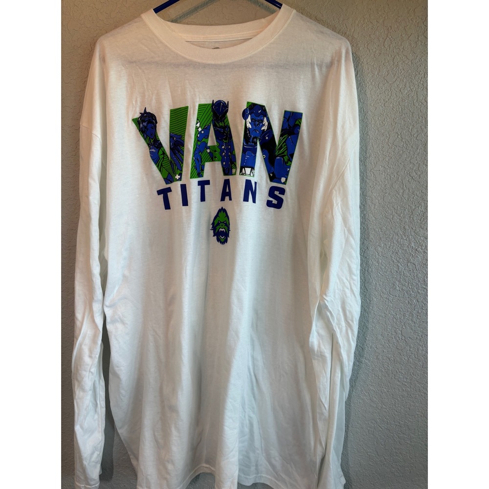 Fanatics VAN Titans Long Sleeve Graphic T-Shirt White Blue Green 3XL